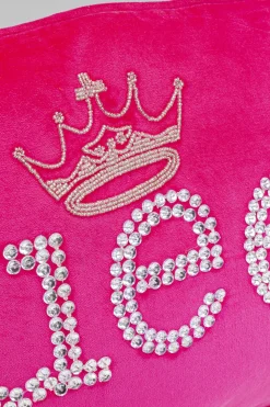 KARE Design Sisustustyynyt|Olohuone*Queen Helmikirjailtu Tyyny Pinkki 35x60 Cm