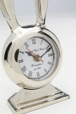 KARE Design Kellot*Rabbit Jänis, Pupu Pöytäkello Hopea 10x21cm