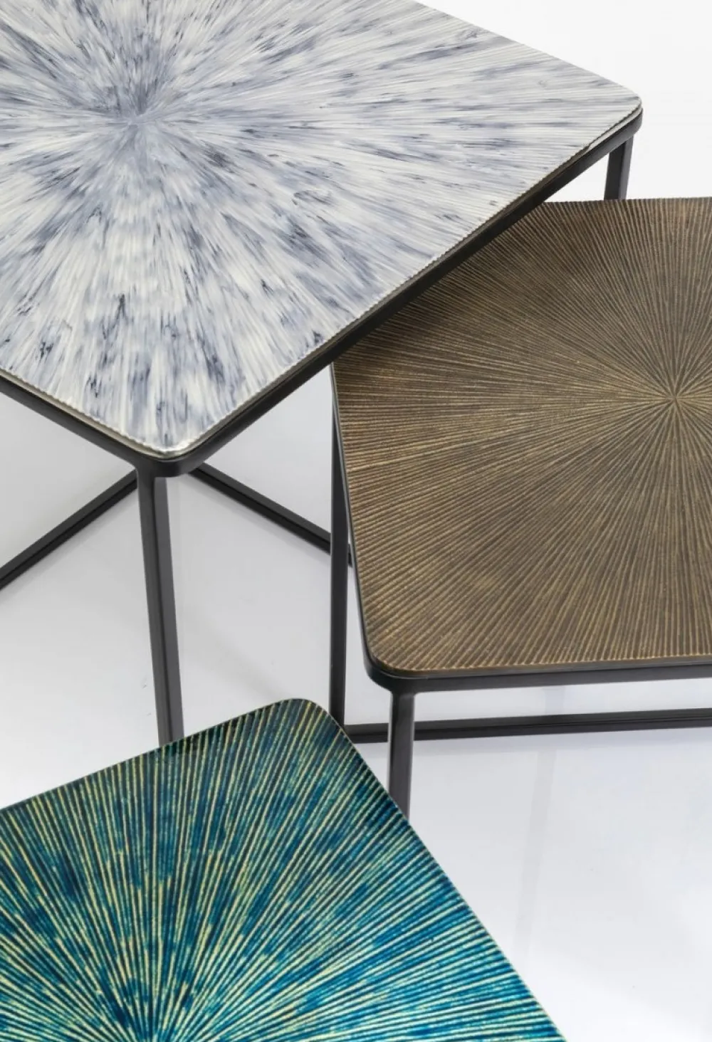 KARE Design Sohvapöydät*Ray Square Sivupöytä (3/Setti)