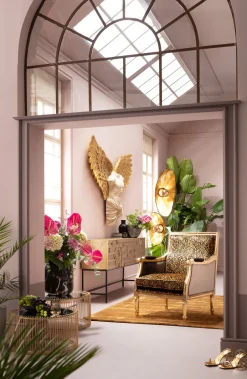 KARE Design Olohuone|Nojatuolit*Regency Leo Nojatuoli - Leopardikuvio, Kulta