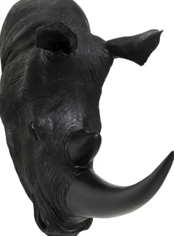 KARE Design Seinäkoristeet*Rhino Head Antique Seinäkoriste, Musta 22x43cm