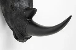 KARE Design Seinäkoristeet*Rhino Head Antique Seinäkoriste, Musta 22x43cm