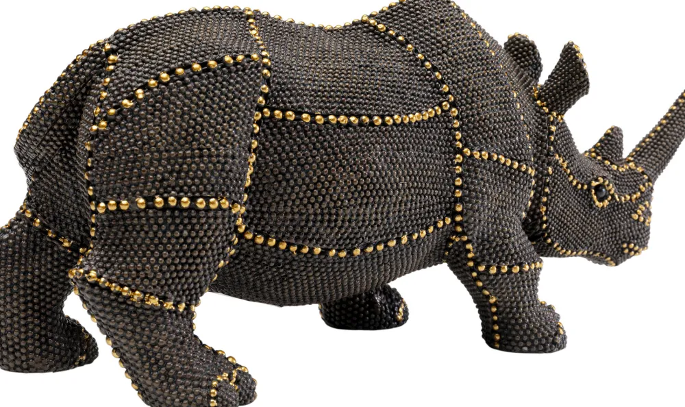 KARE Design Koriste-Esineet*Rhino Rivets Pearls Sarvikuono Koriste-esine 26cm
