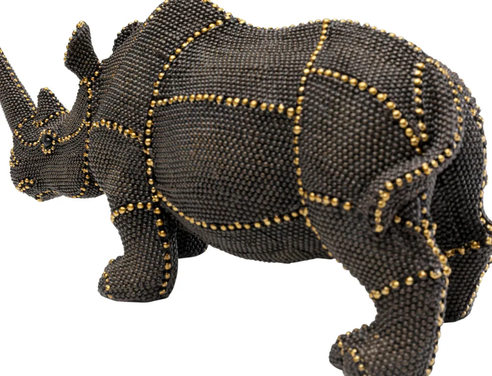 KARE Design Koriste-Esineet*Rhino Rivets Pearls Sarvikuono Koriste-esine 26cm