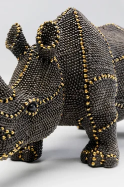 KARE Design Koriste-Esineet*Rhino Rivets Pearls Sarvikuono Koriste-esine 26cm