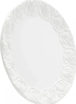 KARE Design Lautaset*Rosa Ruusu Lautanen, Valkoinen Ø35