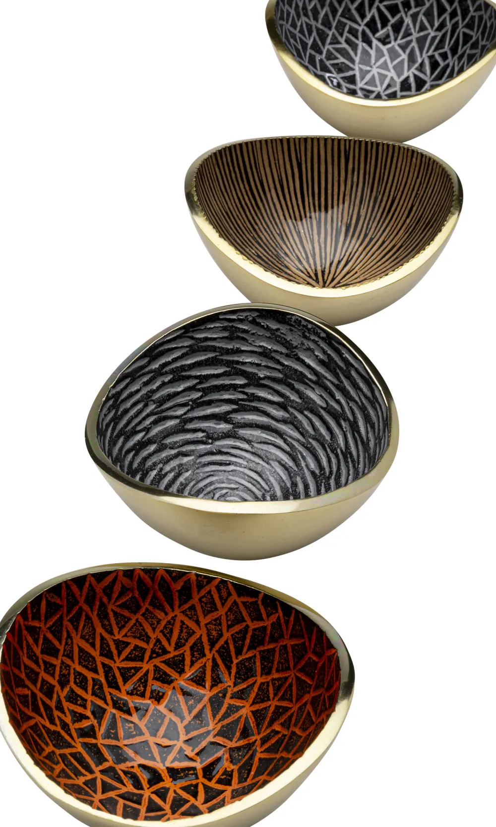 KARE Design Astiat Snackseille*Samba Colore Crackle Koristekulhot 4-setti