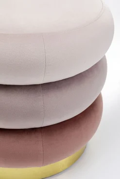 KARE Design Rahit Ja Jakkarat*Sandwich Mauve Rahi, Jakkara Ø45cm