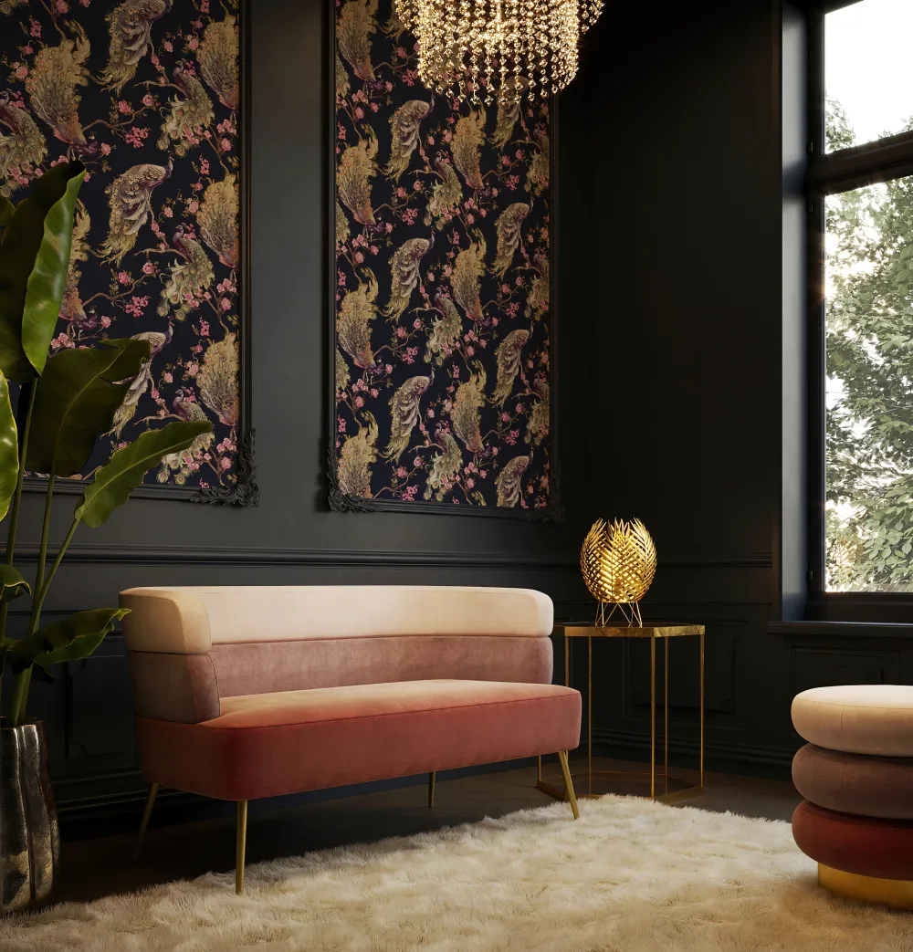 KARE Design Rahit Ja Jakkarat*Sandwich Mauve Rahi, Jakkara Ø45cm