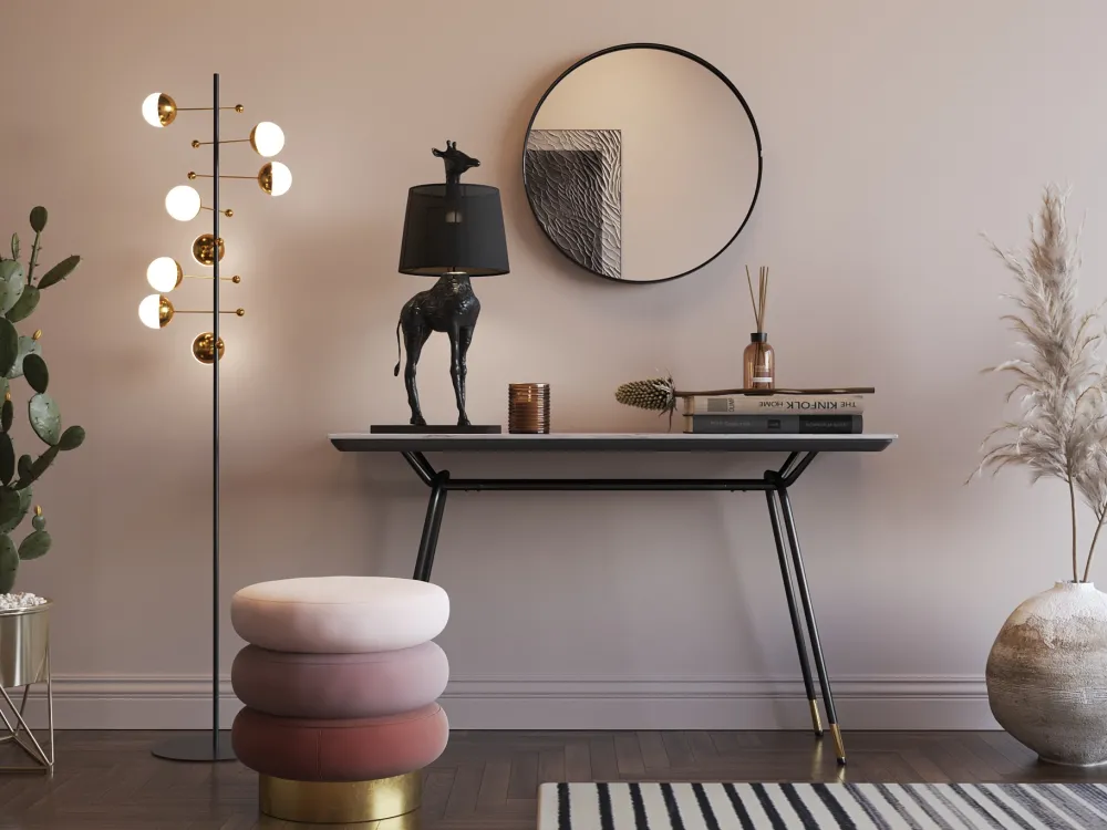 KARE Design Rahit Ja Jakkarat*Sandwich Mauve Rahi, Jakkara Ø45cm