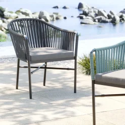 KARE Design Tuolit*Santanyi Tuoli Käsinojilla, Ulkokaluste, Tummanharmaa