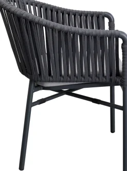 KARE Design Tuolit*Santanyi Tuoli Käsinojilla, Ulkokaluste, Tummanharmaa