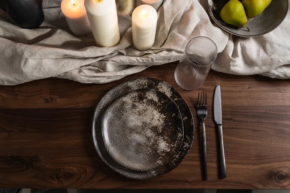 KARE Design Lautaset*Savannah Lautanen Brown/Grey Matt Ø20cm