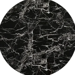 KARE Design Pöydät*Schickeria Marble Print Pyöreä Pöytälevy, Musta Ø110cm