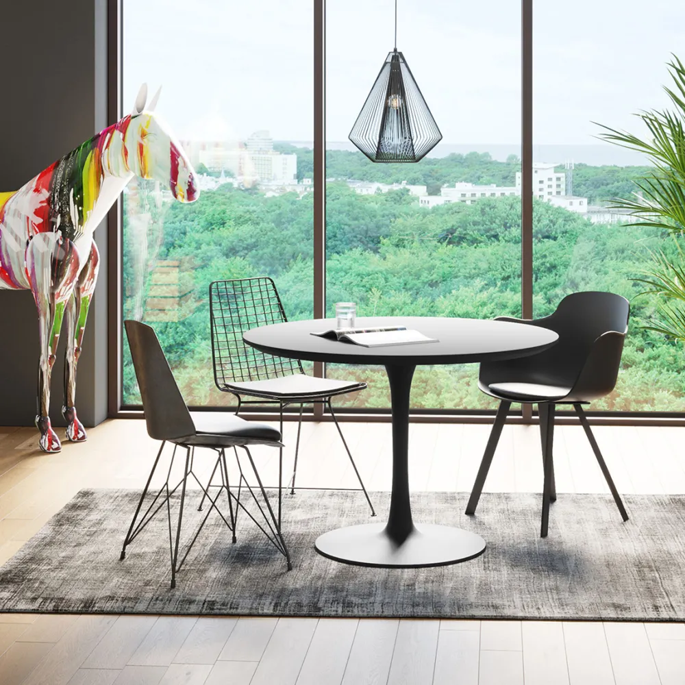 KARE Design Pöydät*Schickeria Pyöreä Pöytä, Musta Ø110