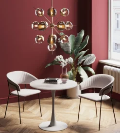 KARE Design Pöydät*Schickeria Pyöreä Pöytä, Valkoinen Ø80