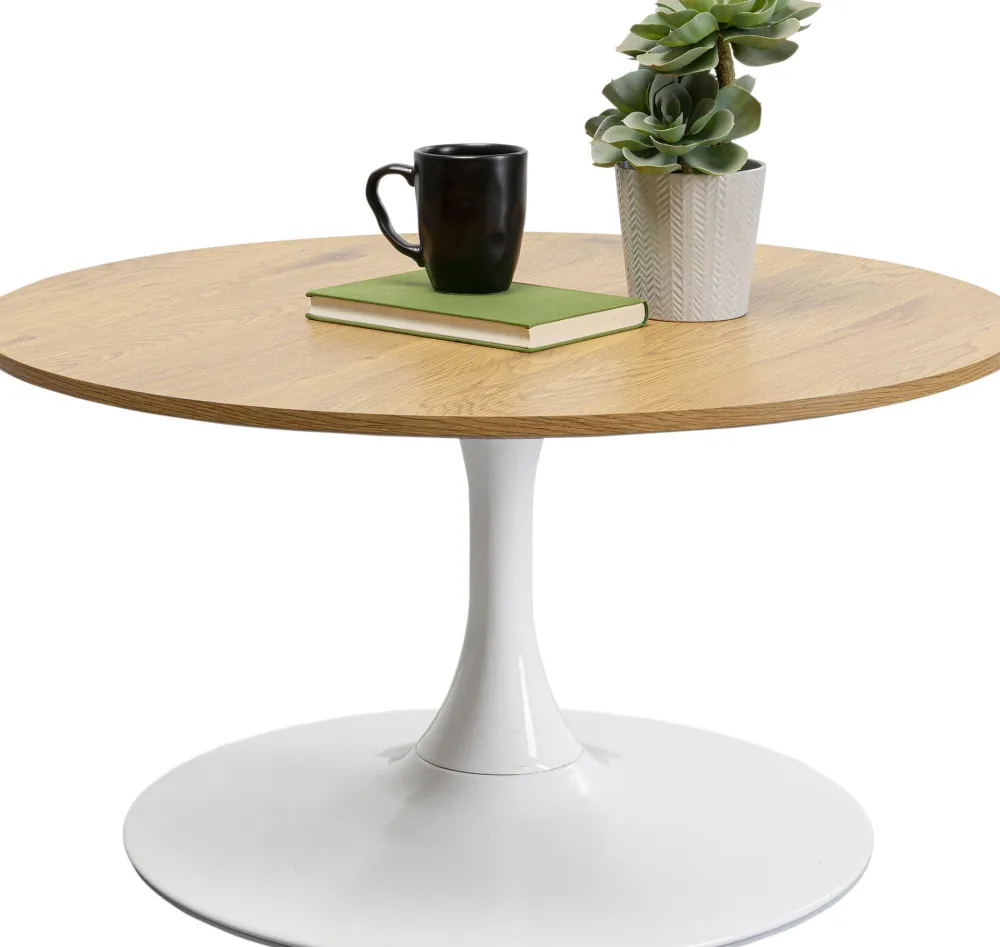 KARE Design Sohvapöydät*Schickeria Sohvapöytä Tammi/valkoinen Ø80cm