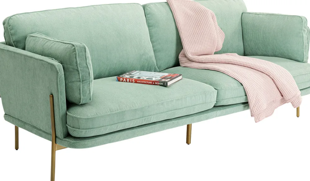 KARE Design Sohvat*Shirly Sohva 3-istuttava, Mintunvihreä 221cm