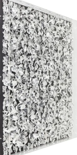 KARE Design Seinäkoristeet*Silver Flower Seinäkoriste, Taulu 100x100cm