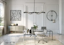 KARE Design Seinäkoristeet*Silver Flower Seinäkoriste, Taulu 100x100cm