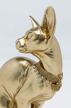 KARE Design Koriste-Esineet*Sitting Cat Audrey Kissa Koriste-esine Kulta 27cm