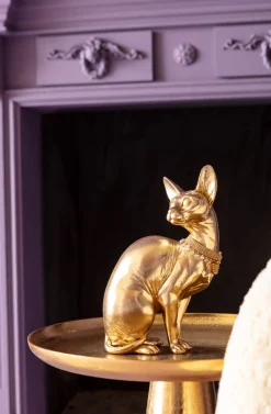 KARE Design Koriste-Esineet*Sitting Cat Audrey Kissa Koriste-esine Kulta 27cm