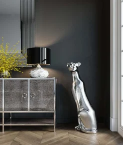 KARE Design Jalalliset Koriste-Esineet*Sitting Leopard Leopardi Koriste-esine, Hopea 150cm