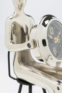 KARE Design Kellot*Sitting Man Pöytäkello, Hopea 12x31cm