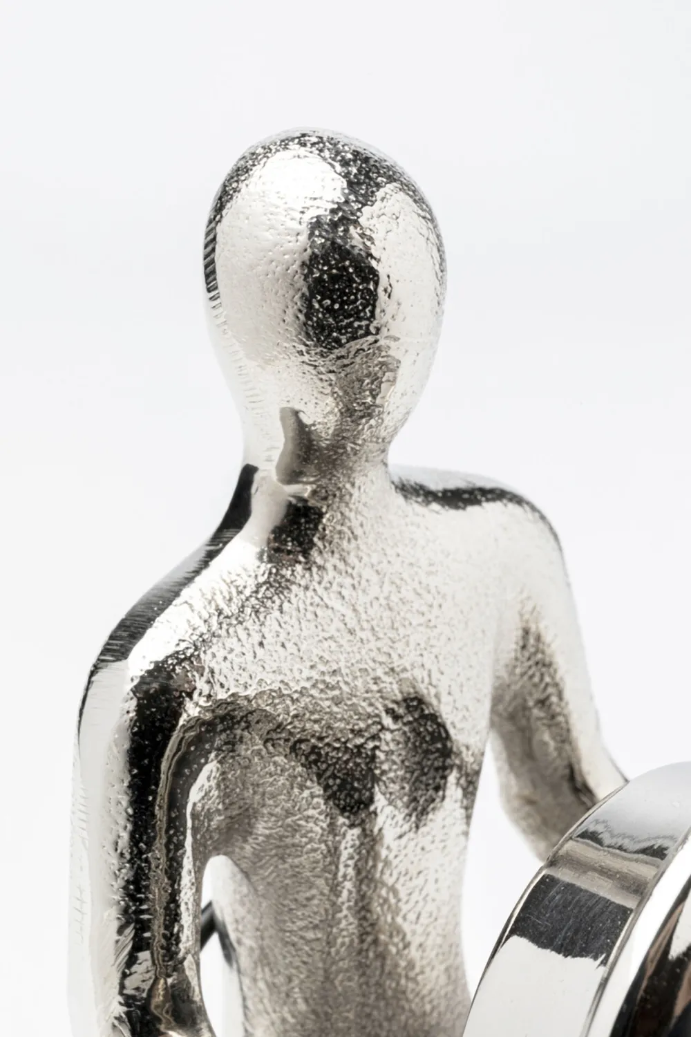 KARE Design Kellot*Sitting Man Pöytäkello, Hopea 12x31cm