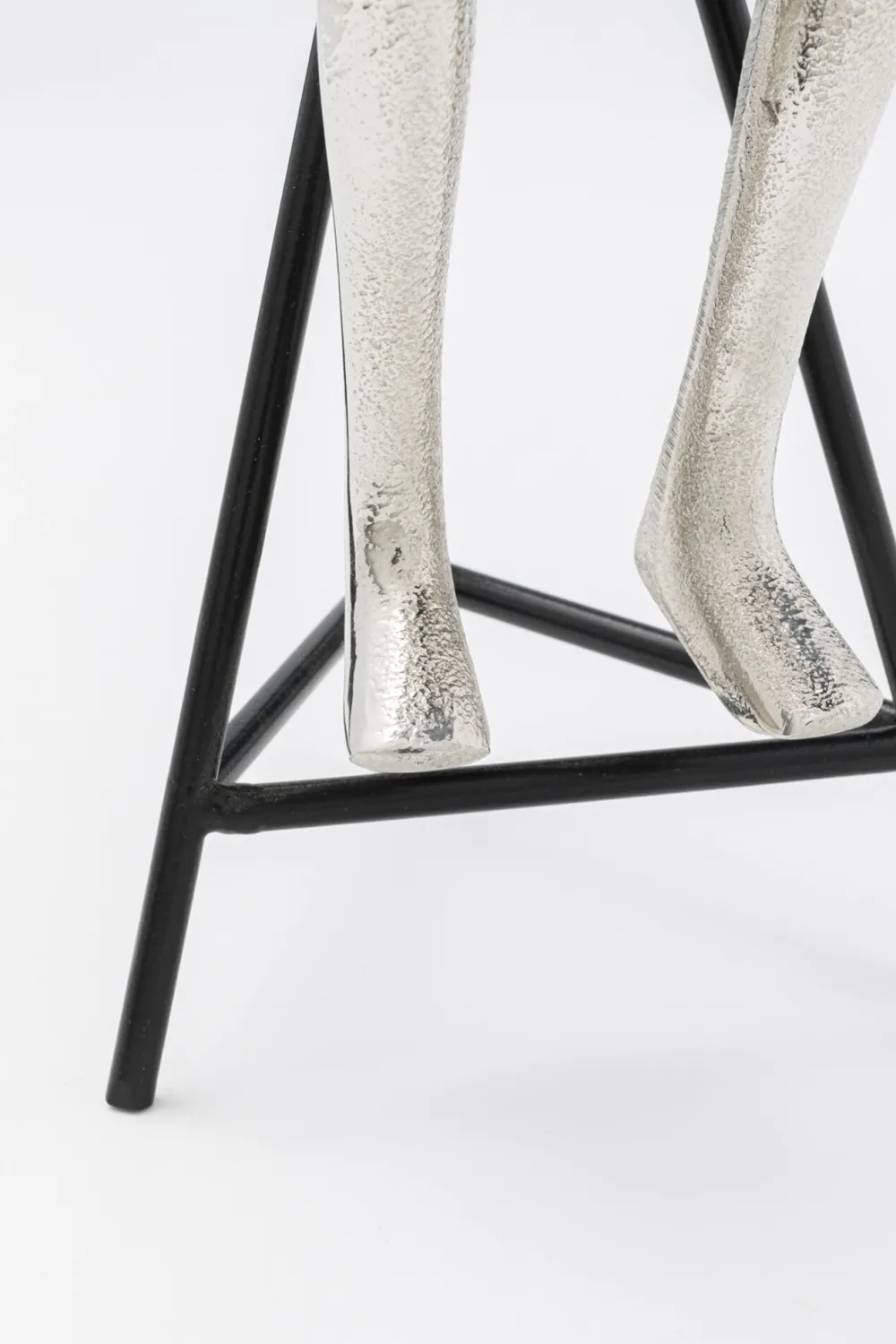 KARE Design Kellot*Sitting Man Pöytäkello, Hopea 12x31cm