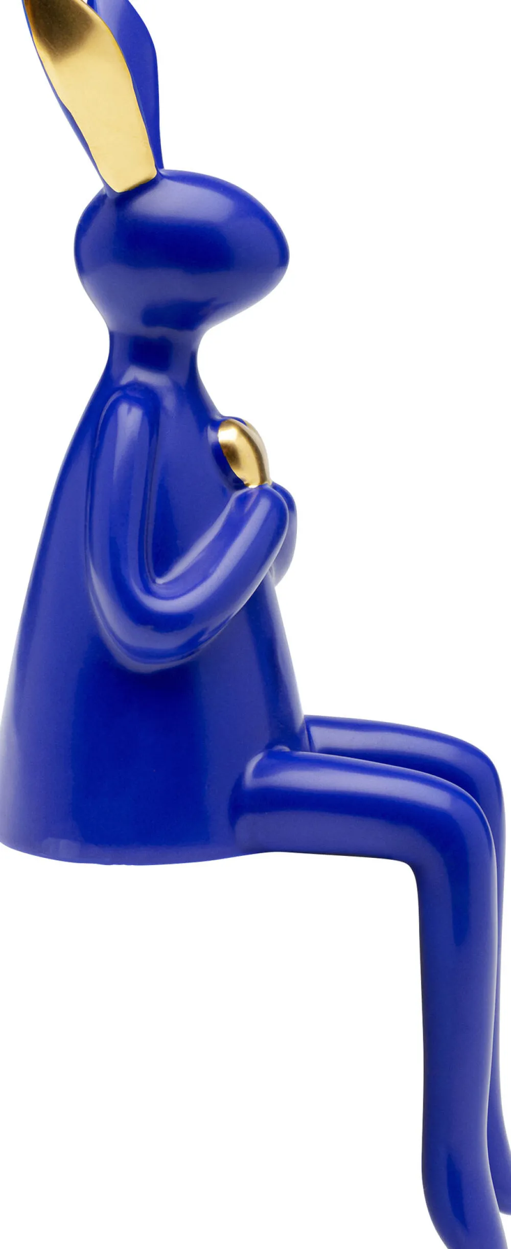 KARE Design Koriste-Esineet*Sitting Rabbit Heart Jänis, Pupu Koriste-esine Sininen 29cm
