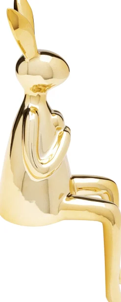 KARE Design Koriste-Esineet*Sitting Rabbit Heart Jänis, Pupu, Koriste-esine Kulta 29cm