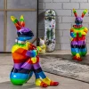 KARE Design Jalalliset Koriste-Esineet*Sitting Rabbit Rainbow Pupu, Jänis Koriste-esine 80cm