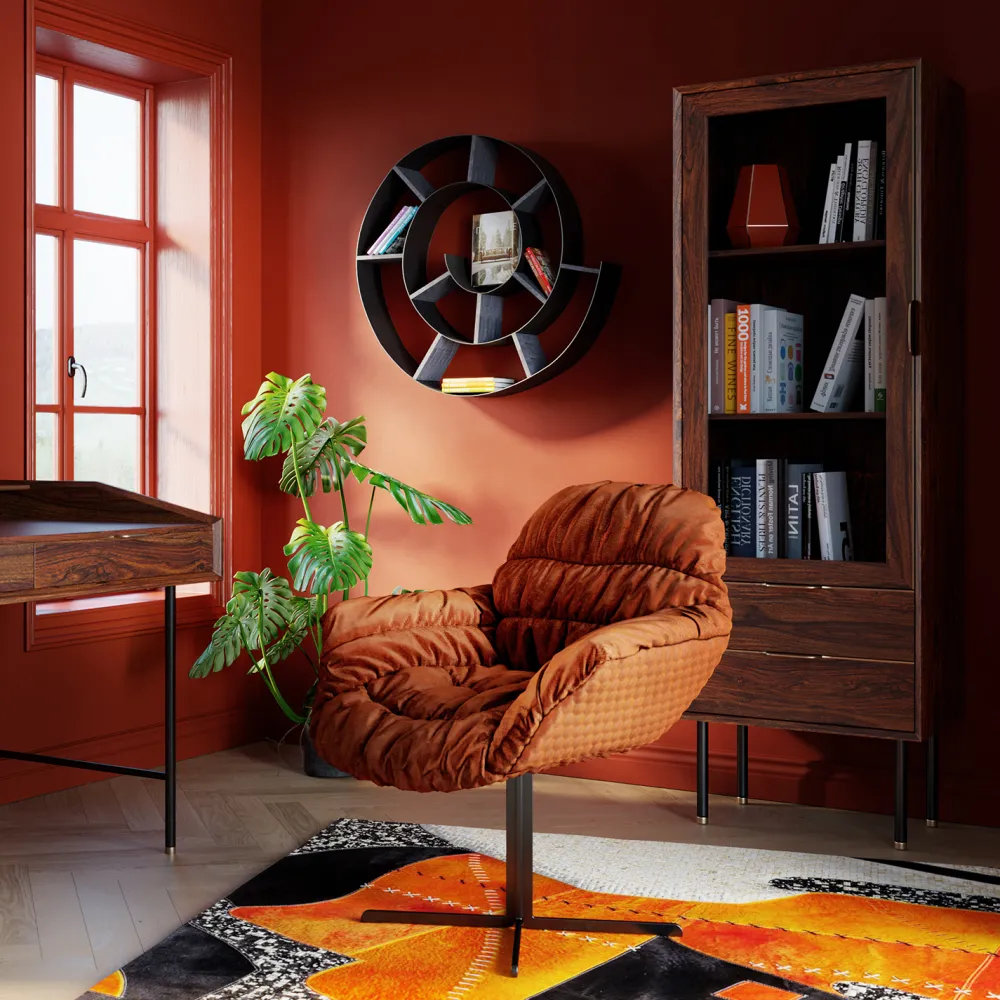 KARE Design Olohuone|Hyllyt*Snail Etana Seinähylly, Hopea/harmaa