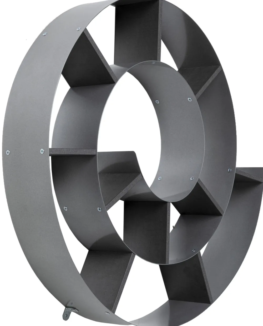 KARE Design Olohuone|Hyllyt*Snail Etana Seinähylly, Hopea/harmaa