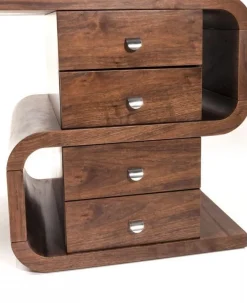 KARE Design Työpöydät*Soft Snake Työpöytä, Toimistopöytä, Pähkinä 150x70cm