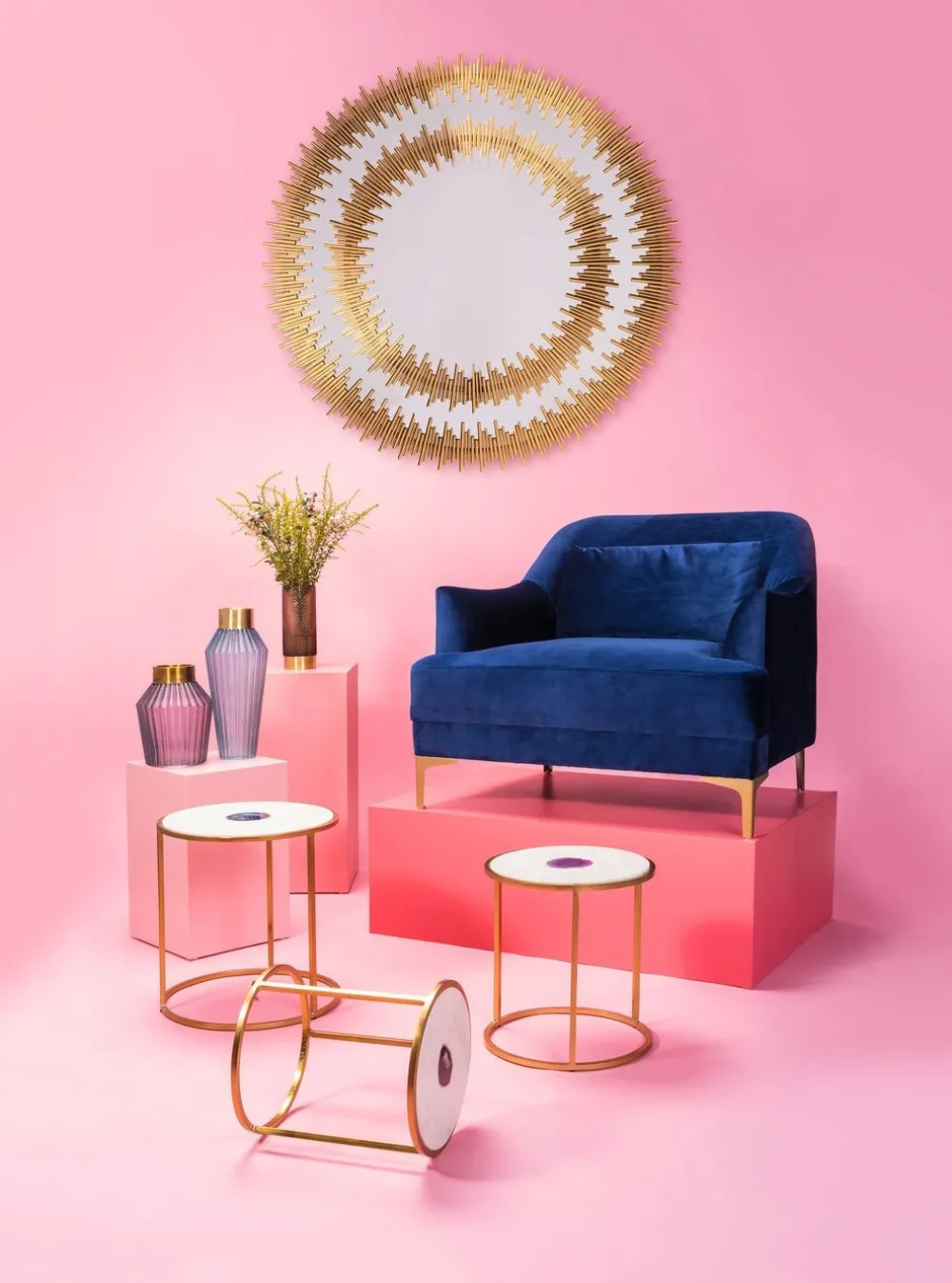 KARE Design Peilit*Solare Gold Peili Ø132cm