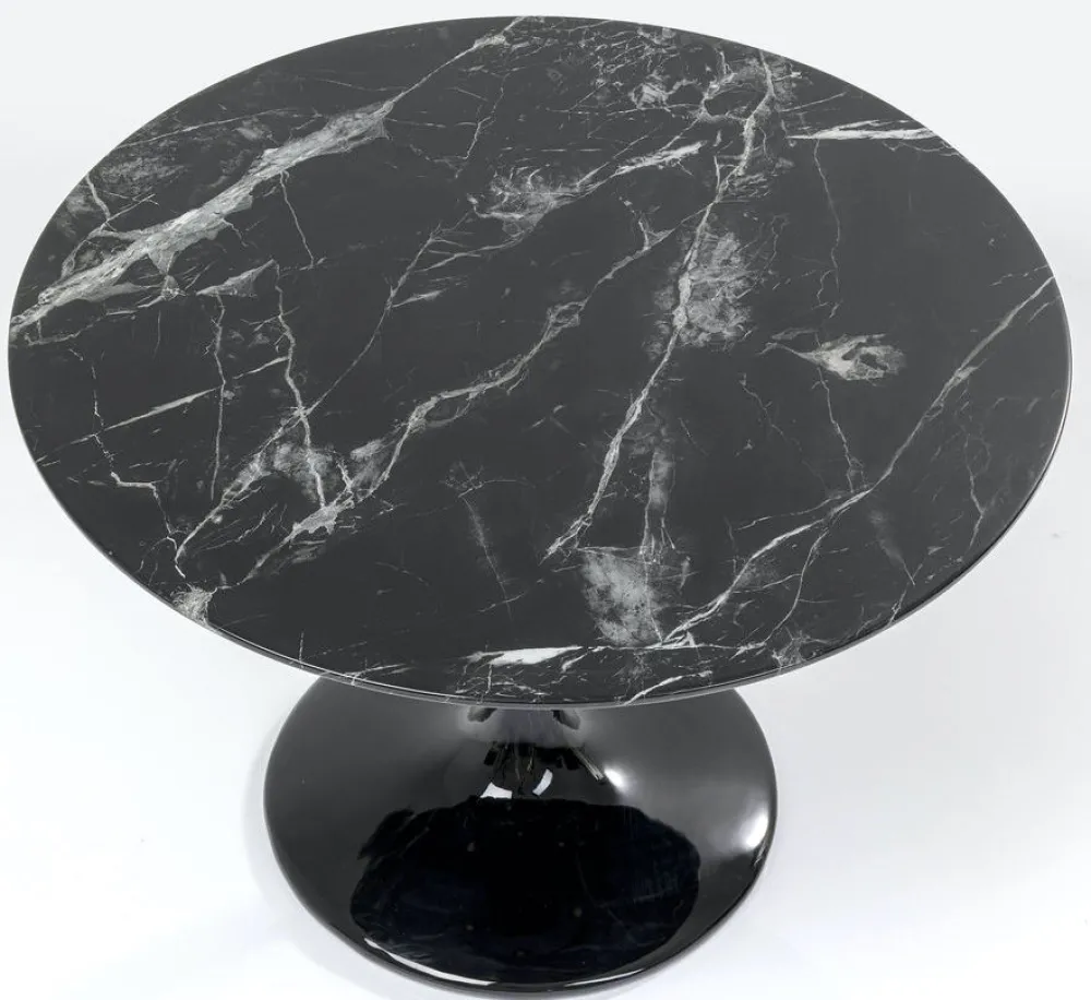 KARE Design Pöydät*Solo Marble Pöytä, Musta Ø110cm