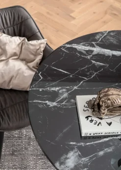 KARE Design Pöydät*Solo Marble Pöytä, Musta Ø110cm