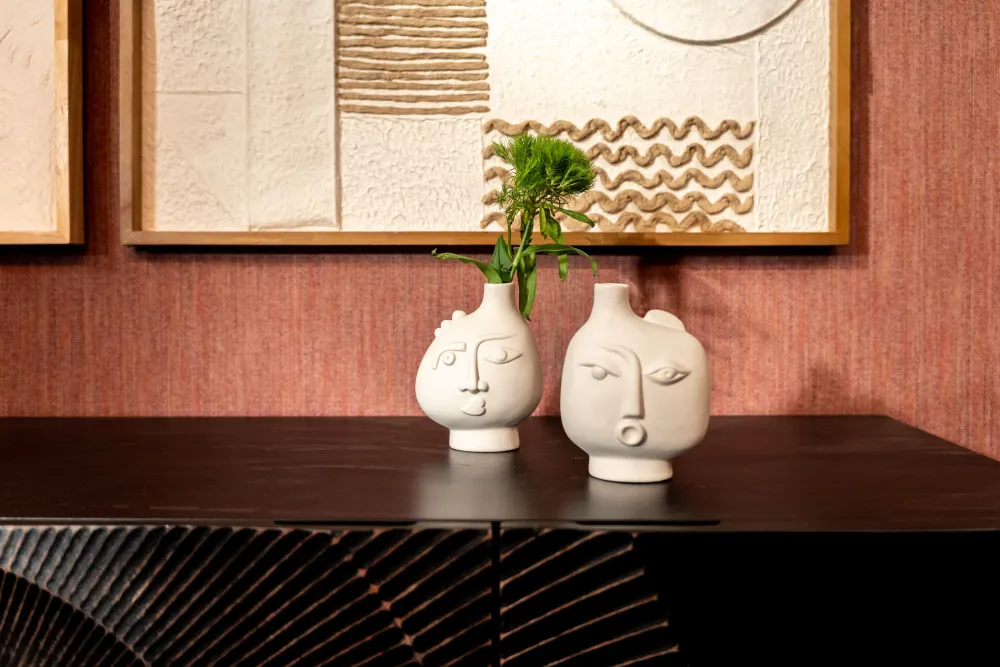 KARE Design Olohuone*Spherical Face Maljakko, Oikea 16cm