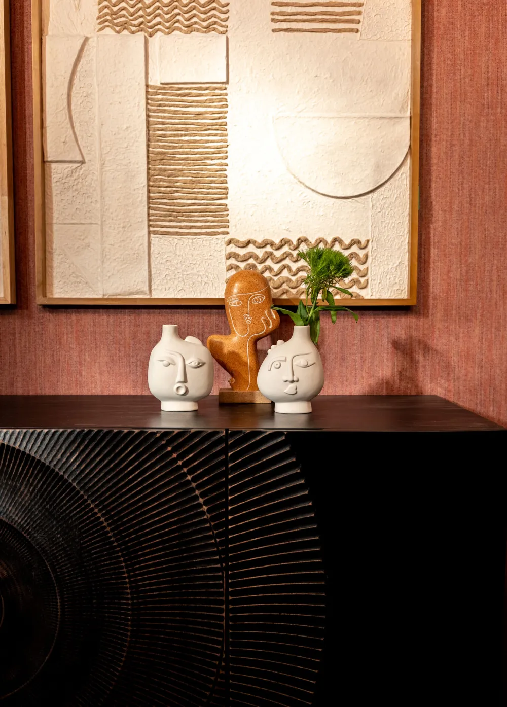 KARE Design Olohuone*Spherical Face Maljakko, Vasen 16cm