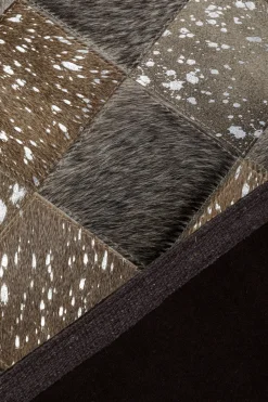 KARE Design Matot*Squares Lehmännahka Matto Ruskea/harmaa 120x180cm