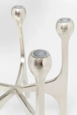 KARE Design Lyhdyt|Kynttilänjalat*Stacky Silver Kynttilänjalka, Hopea 31cm