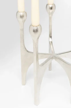 KARE Design Lyhdyt|Kynttilänjalat*Stacky Silver Kynttilänjalka, Hopea 31cm