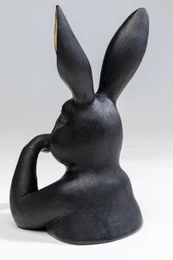 KARE Design Koriste-Esineet*Sweet Rabbit Jänis, Pupu Koriste-esine Musta 23cm