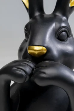 KARE Design Koriste-Esineet*Sweet Rabbit Jänis, Pupu Koriste-esine Musta 31cm