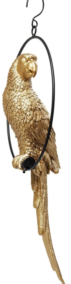 KARE Design Roikkuvat Koriste-Esineet*Swinging Parrot Papukaija Ripustettava Koriste-esine, Kulta