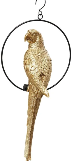 KARE Design Roikkuvat Koriste-Esineet*Swinging Parrot Papukaija Ripustettava Koriste-esine, Kulta