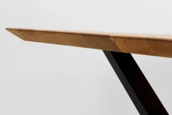 KARE Design Pöydät*Symphony Ruokapöytä - Tammi, Ristikkojalka Musta 180x90cm