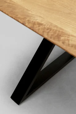 KARE Design Pöydät*Symphony Ruokapöytä -tammi, Musta Ristikkojalka 200x100cm